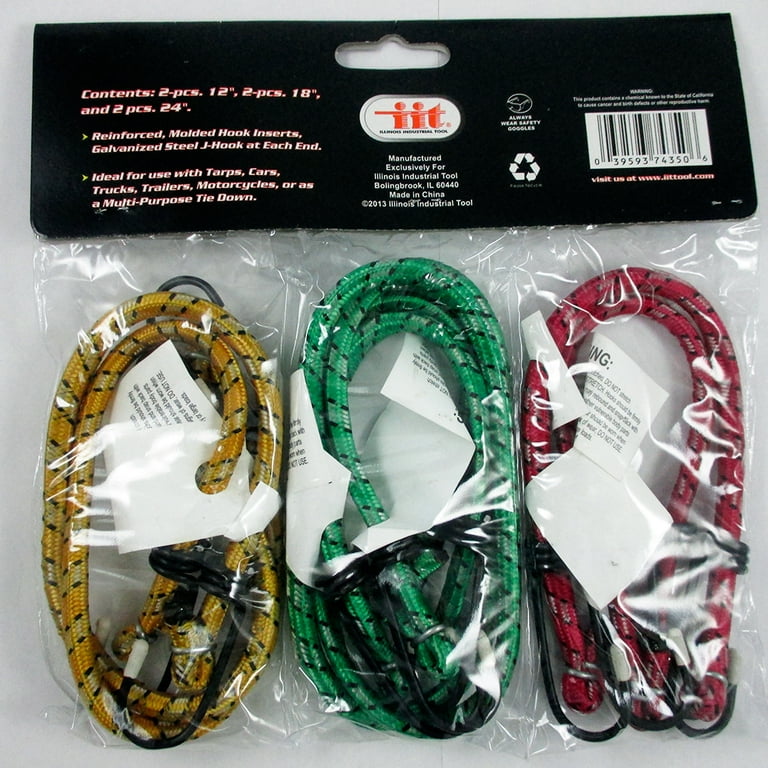 12 Pc Bungee Cord Strap Heavy Duty Tarp Bungie Elastic Tie Down Set 12" 18" 24" 12 Pc Bungee Cord Strap Heavy Duty Tarp Bungie Elastic Tie Down Set 12" 18" 24"